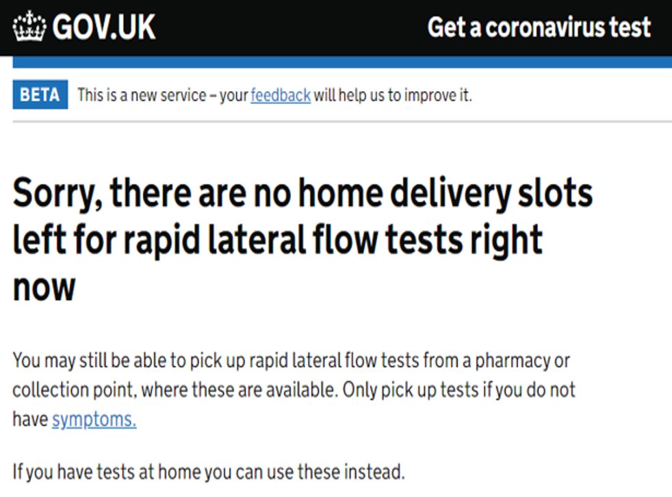 People have struggled to order lateral flow tests (公共广播)