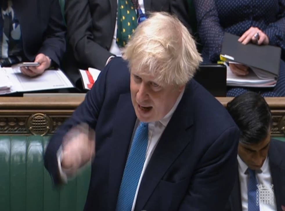 Boris Johnson set out the strategy on Monday (House of Commons/PA)