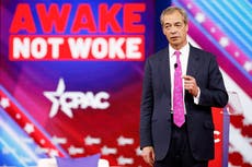 Nigel Farage calls on US to strengthen Nato to send a message to ‘dangerous’ Putin 