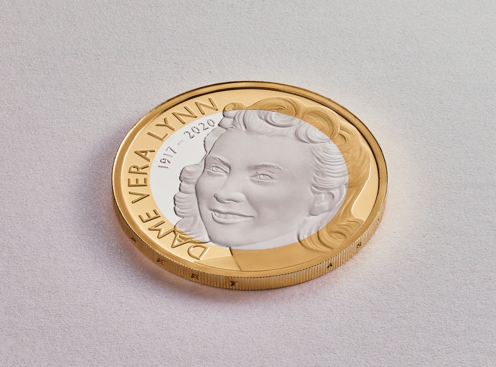 The Royal Mint’s coin design celebrates Dame Vera Lynn (Royal Mint/PA)