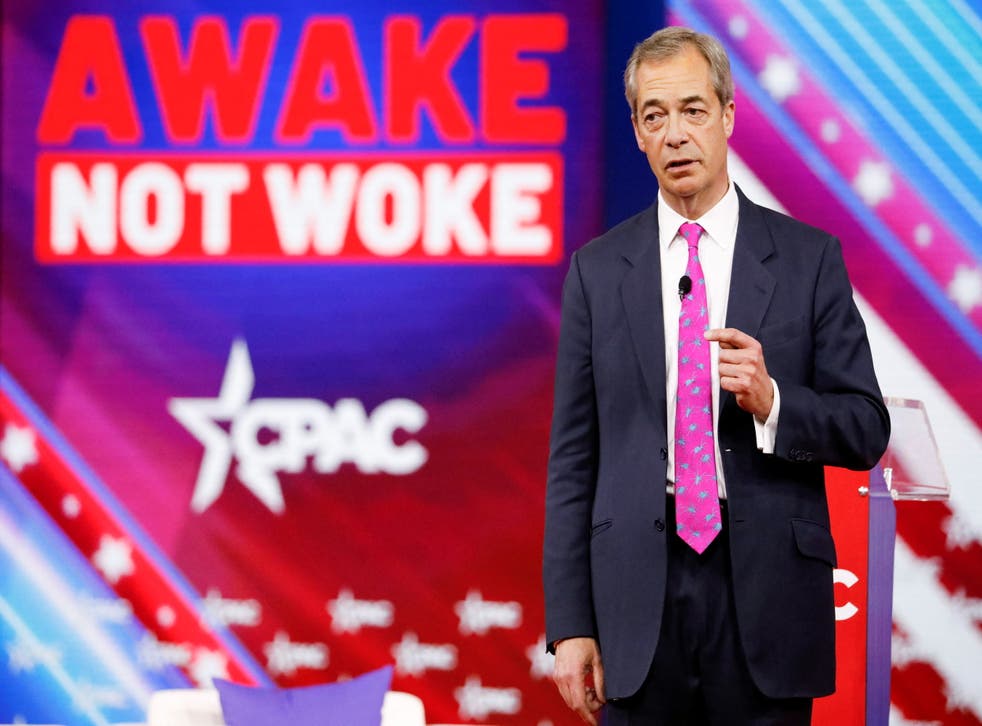 <p>Farage is a regular feature at the annual conference </s>