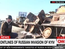 CNN reporter realises he’s crouching over a live grenade in Ukraine while on air