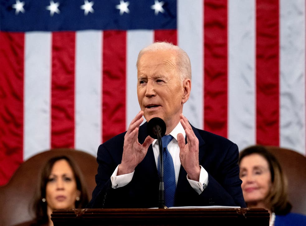<p>US president Joe Biden's State of the Union address at the US Capitol in Washington</磷>