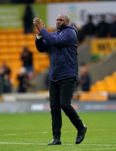 Patrick Vieira hails Palace’s first-half display at Wolves as ‘one of the best’