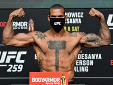 UFCファイトナイトカード: Thiago Santos vs Magomed Ankalaev and all bouts this weekend