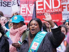 Hundreds march through London to call for end of male violence against women
