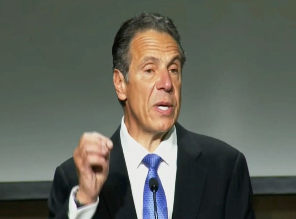 <p>Andrew Cuomo gave his first public speech since his resignation </s>