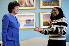 Sen. Collins, key vote on court, gives Jackson warm review