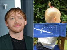Rupert Grint says his baby daughter learnt the f-word after hearing him read scripts