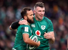 ‘Every game brings massive nerves’: Ireland’s Peter O’Mahony on pre-match tension