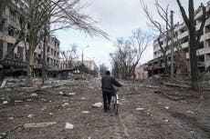Ukraine news – live: Zelensky says ‘we will’ beat Russia as Putin widens attack hitting western cities