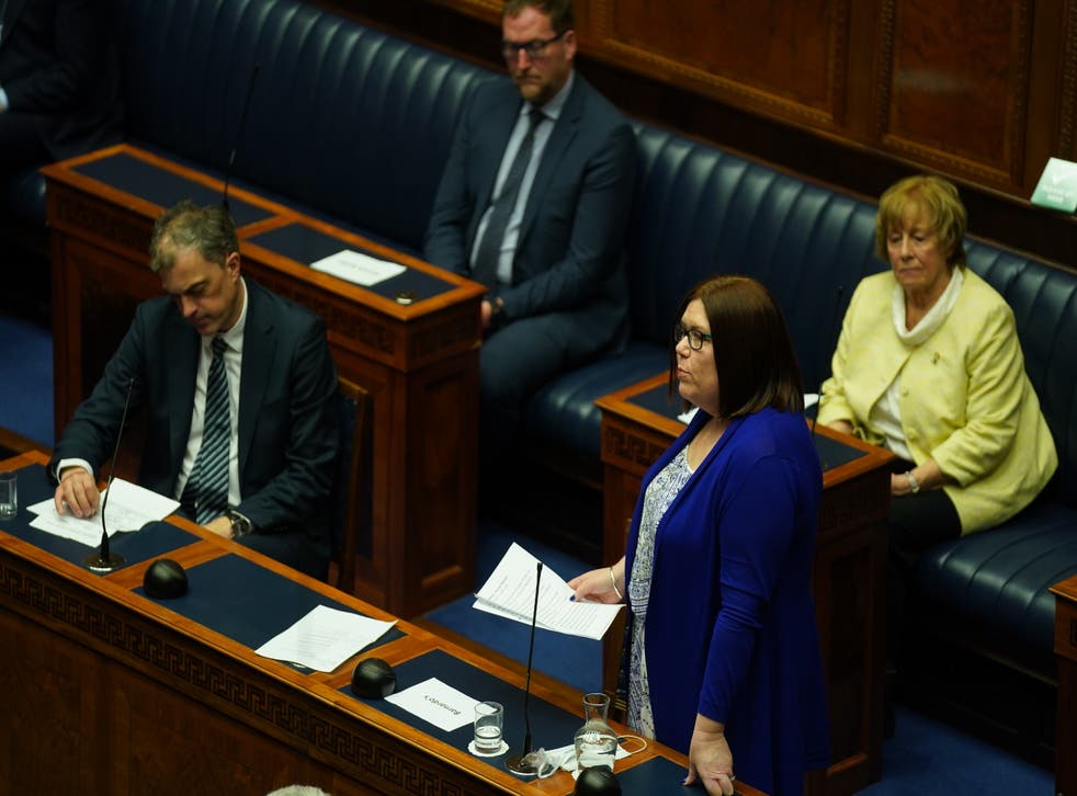 Michele Janes speaking on behalf of Barnardo’s (Brian Lawless/PA)