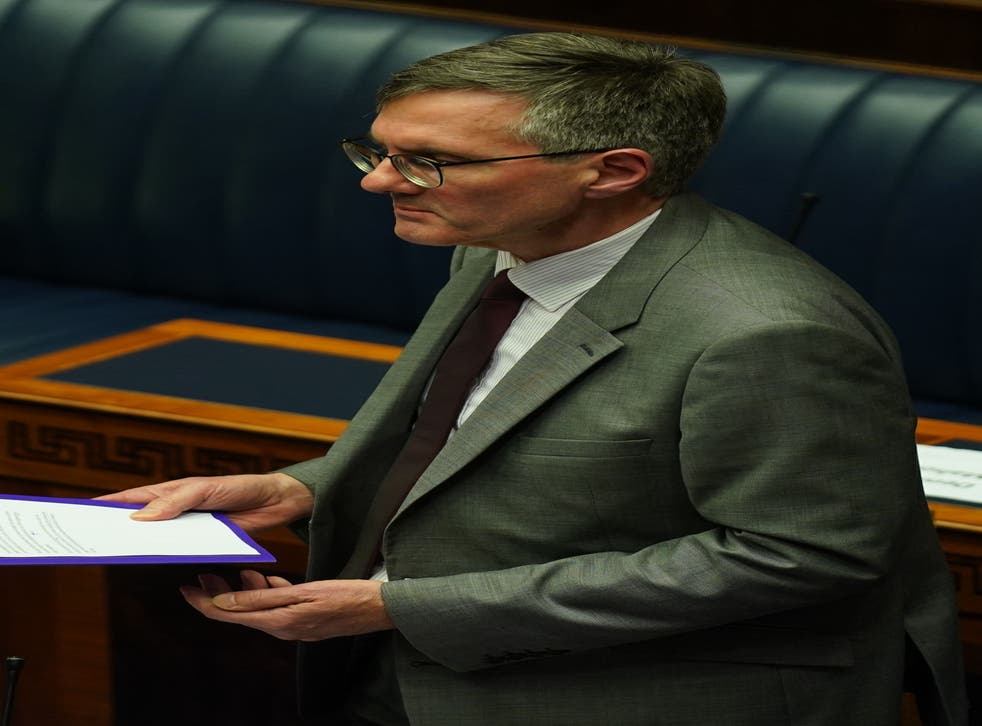 Reverend Mark Jones speaking on behalf of the Irish Church Missions (Brian Lawless/PA)