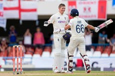 Zak Crawley relieved to repay England’s faith with ton against West Indies
