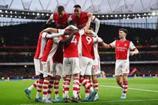 Arsenal vs Leicester LIVE: 英超联赛更新