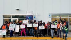 About 60 Amazon workers stage walkouts over pay, break times