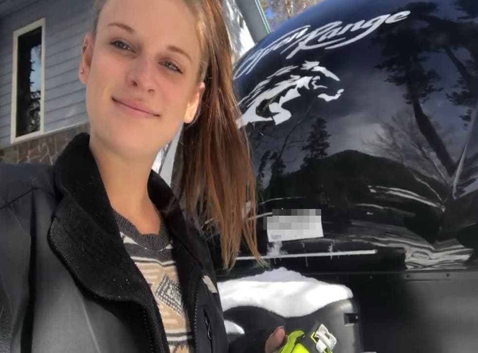 <p>Gillian Cullen, 25, works in Frisco and lives in a tow-behind trailer with her boyfriend and dog, paying $500 a month to park it in a local driveway </p>