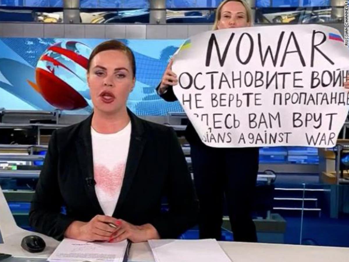 Journalist who protested on Russian TV says ‘it was impossible to stay silent’