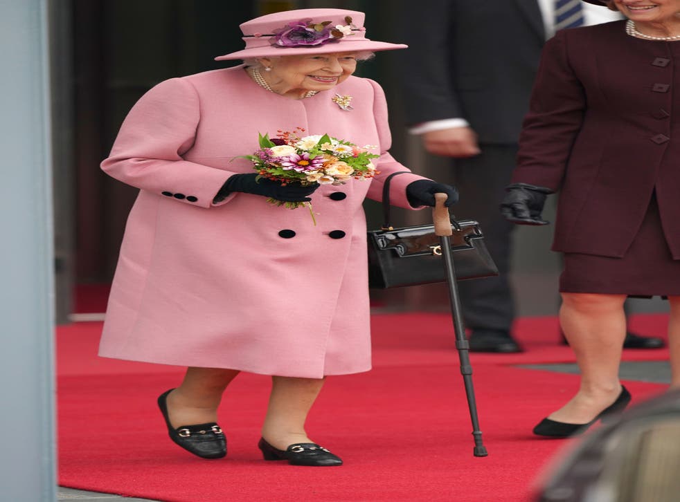 The Queen has used a walking stick during recent engagements (Jacob King/AP)