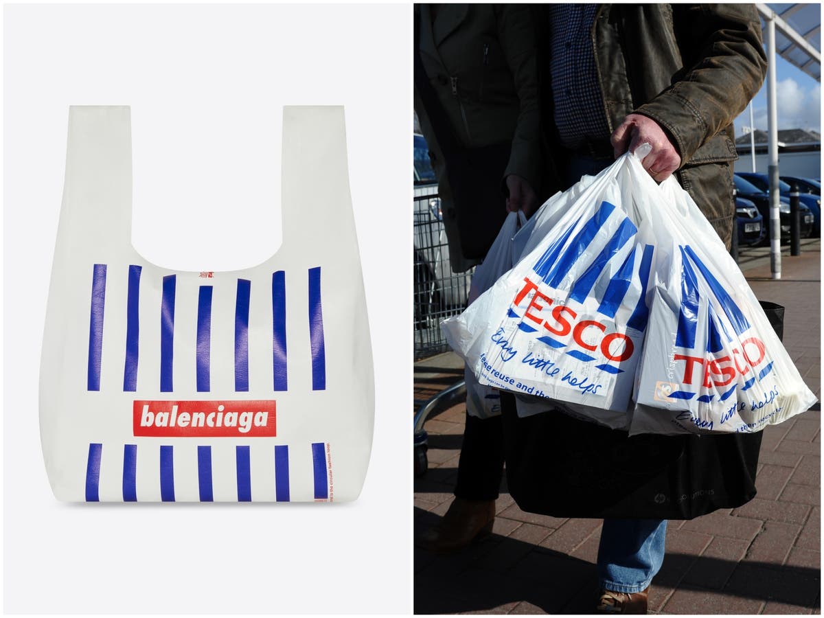 This £925 bag from Balenciaga looks just like vintage Tesco carrier bag