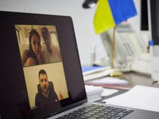 Zelensky praises Mila Kunis and Ashton Kutcher for £26m Ukraine appeal via video call
