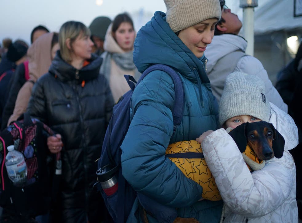 Britain could welcome hundreds of thousands of refugees fleeing the fighting in Ukraine in the coming weeks, Health Secretary Sajid Javid said (Victoria Jones/PA)