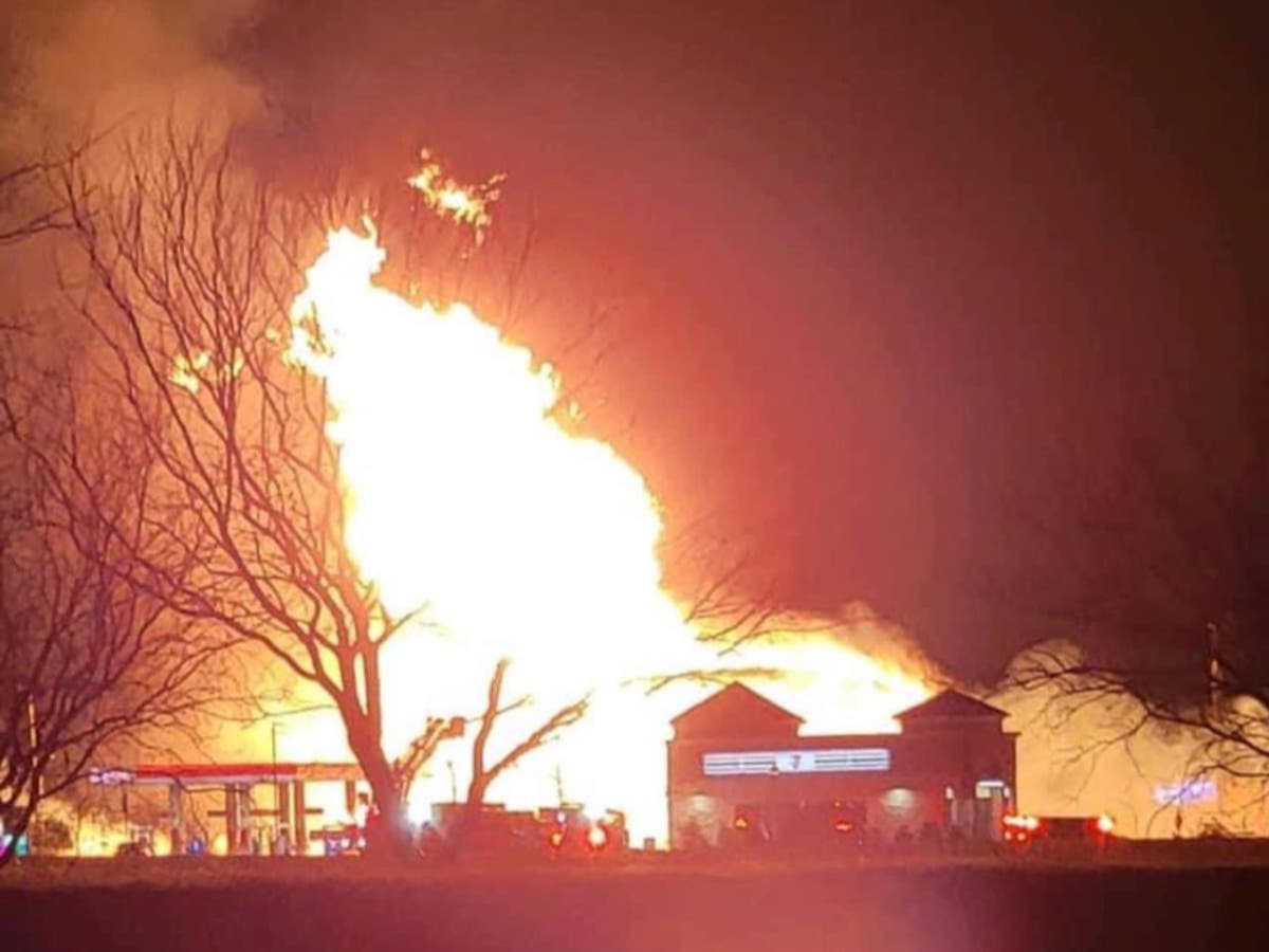Car crash leads to explosion near Exxon gas station