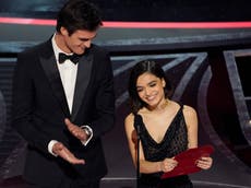 Rachel Zegler cracks joke about lack of Oscars invite while presenting award