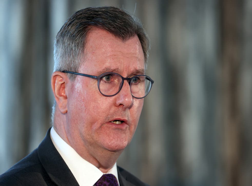 Sir Jeffrey Donaldson condemned the incidents of violence (Liam McBurney/PA)