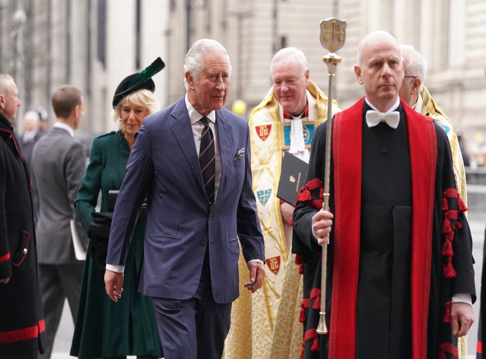 The Prince of Wales and Duchess of Cornwall arrive at Westminster Abbey (Aaron Chown/PA)