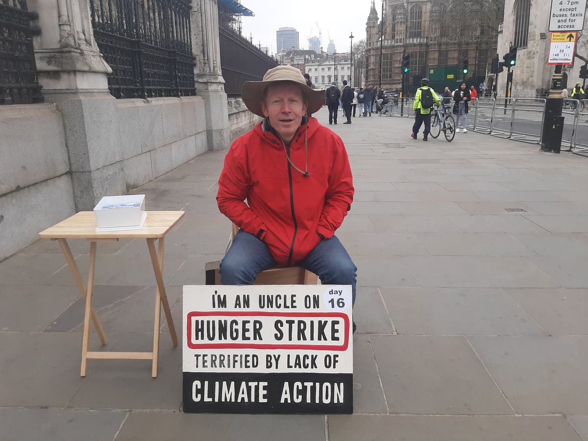 UK parliament hunger strike ‘out of desperation’, climate activist says