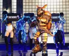 Armadillo takes an onstage tumble on tonight’s Masked Singer episode