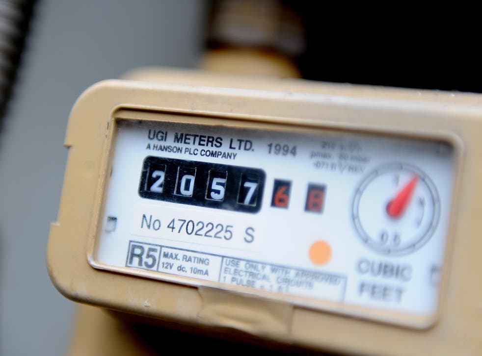 A reading on a domestic household gas meter.