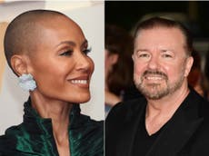 Ricky Gervais says he would have joked about Jada Pinkett Smith’s ‘boyfriend’