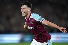 Hammers boss David Moyes claims Declan Rice price must be ‘north of £150million’