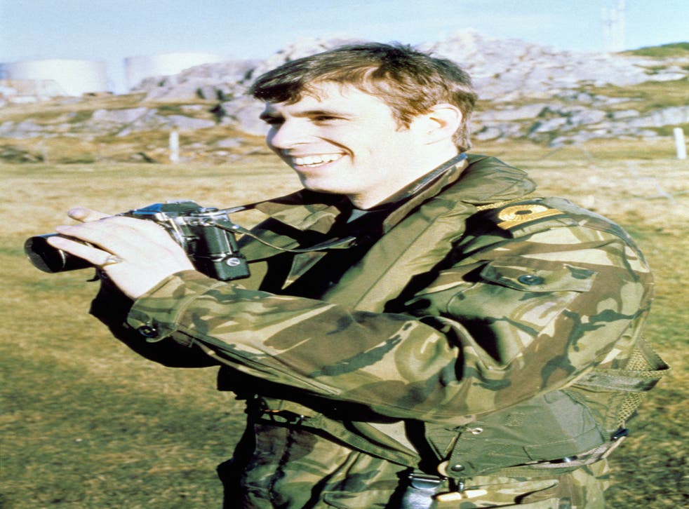Andrew in the Falklands with a camera (PA)