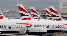 All the British Airways flights cancelled today from UK airports