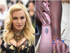Madonna gets matching ‘tree of life’ tattoo with teenage son David