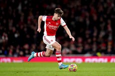Kieran Tierney could miss rest of season in blow to Arsenal’s top-four hopes
