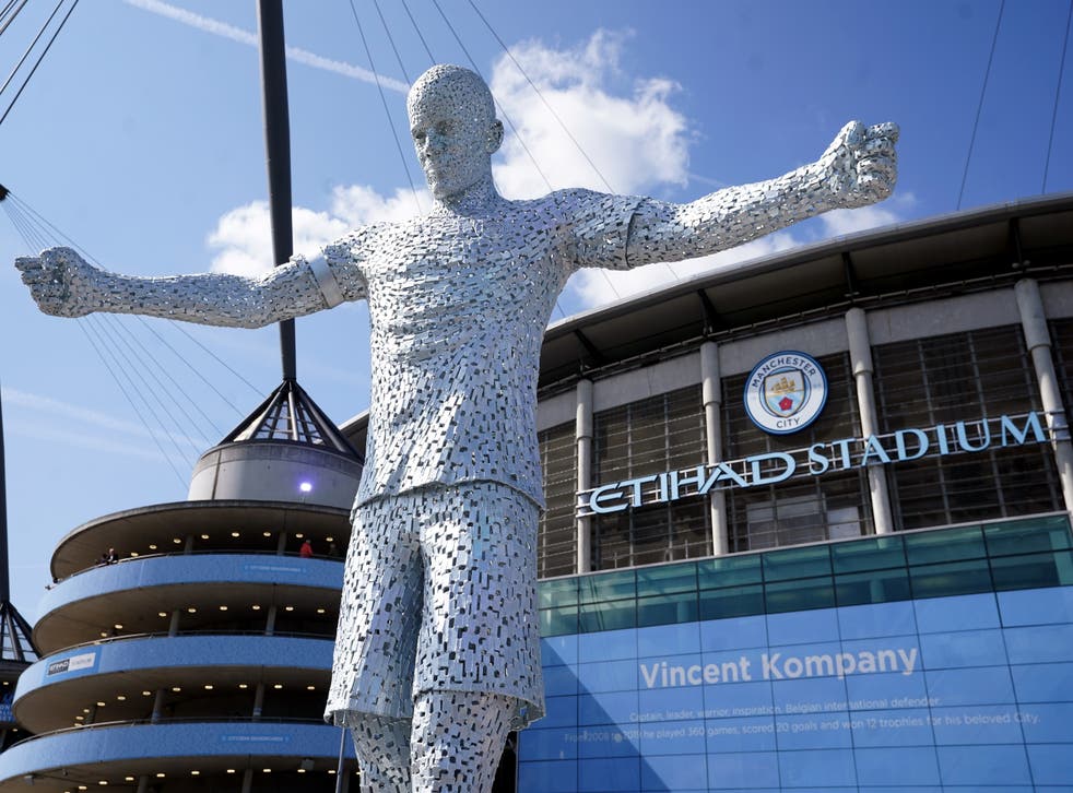 The statue will join sculptures of team-mates Vincent Kompany (pictured) and David Silva already in place at the Etihad Stadium (Nick Potts/PA)