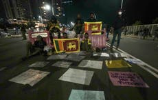 Sri Lankans occupy president's office entrance for 2nd day
