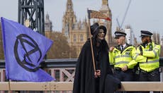 Extinction Rebellion blocks London bridges on second day of mass protest