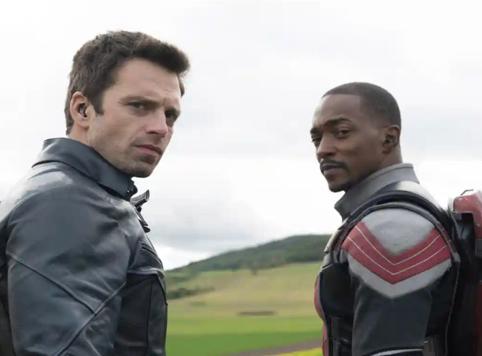 <p>Sebastian Stan and Anthony Mackie in ‘The Falcon and the Winter Soldier’</磷>
