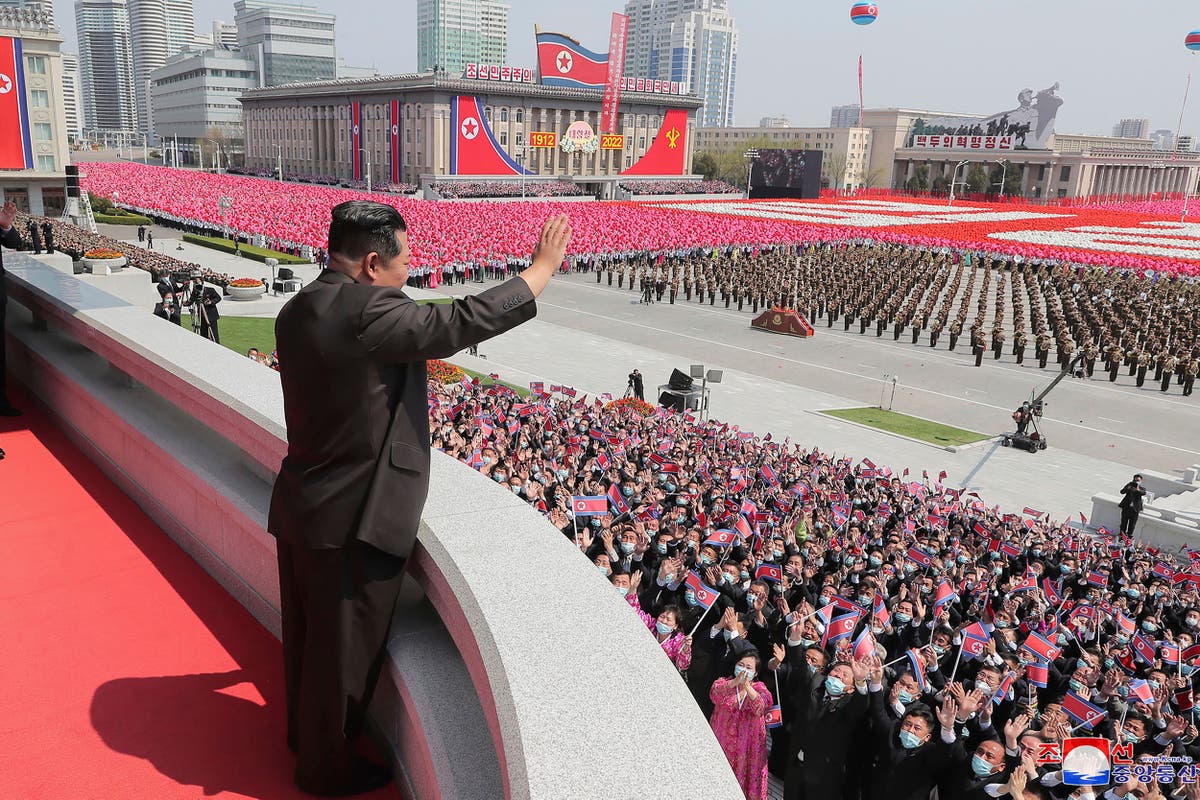 North Korea's Kim attends parade honoring grandfather 