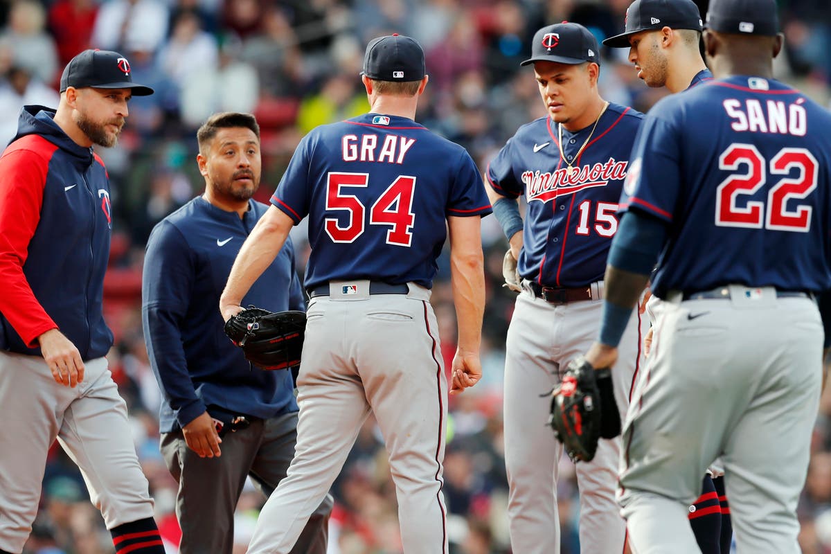 Twins put RHP Gray on IL with hamstring strain