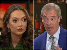 Love Island star tells Nigel Farage she wants to become an MP