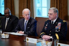Biden lauds commanders for 'exceptional' work arming Ukraine