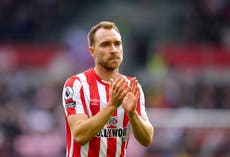 Christian Eriksen’s Brentford future will be decided in summer, says Thomas Frank