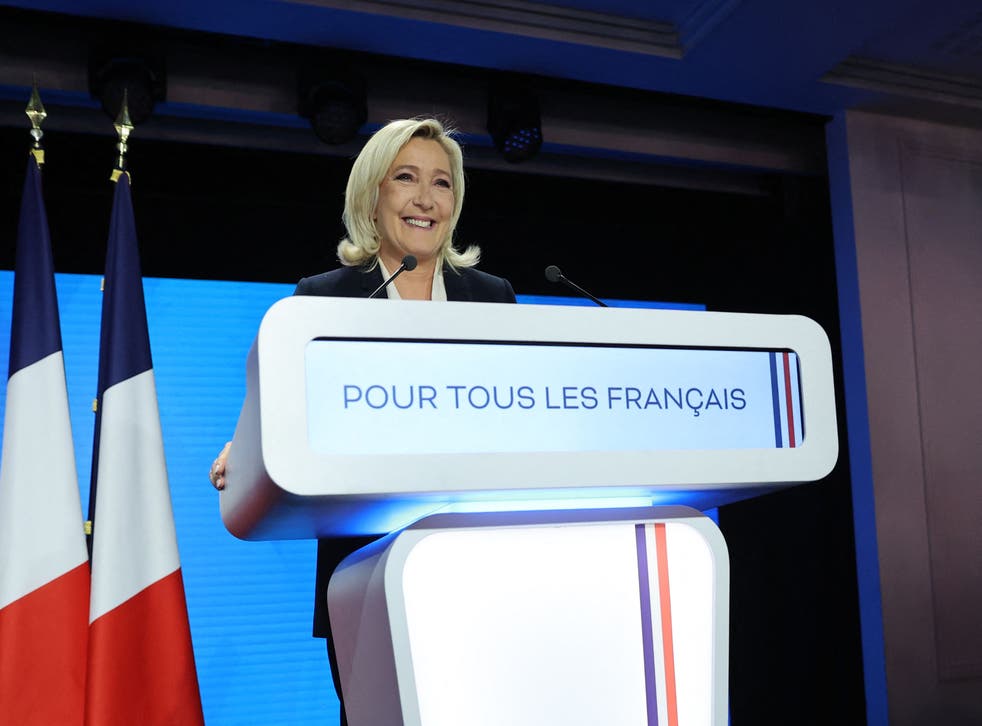 <p>Ms Le Pen called the defeat a ‘brilliant victory'</s>