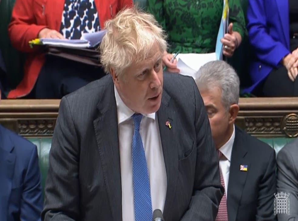 Boris Johnson said he wanted to “renew my apologies and sympathies for all those who lost loved ones during the pandemic” (House of Commons/PA)